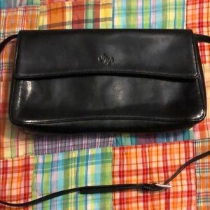 Monsac black leather purse